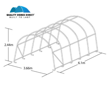 S122008 portable car shelter frame dimensions
