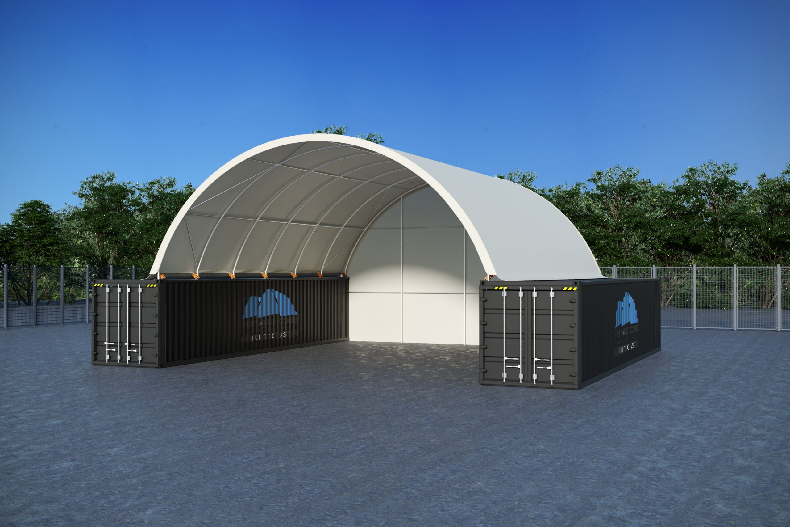 40ft Long Container Shelters - Container Domes & Shelters