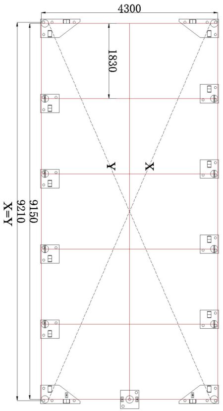 S143014 large caravan shelter plan view footings
