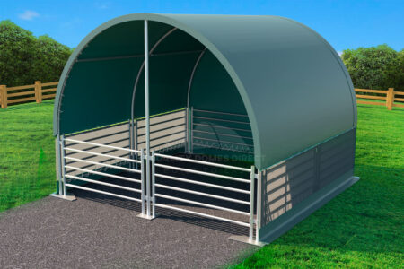 LS4x4 livestock animal shelter army green 4m x 4m