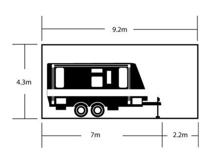 S143014 Caravan Shelter showing large caravan inside