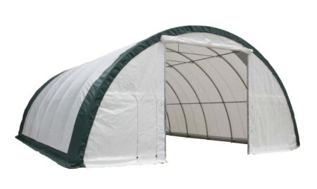 S306015 workshop shelter portable side view