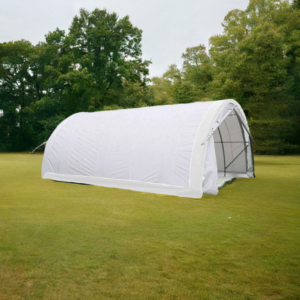 Large car shelter. S203012 on a lawn