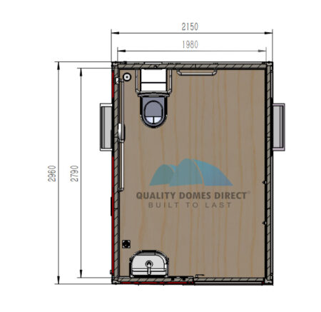 disability portable bathroom with access ramp