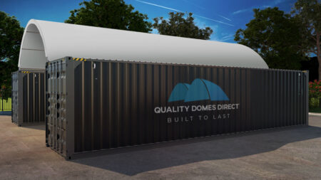 QL2040SP-GREY. 6mx12m container dome shelter